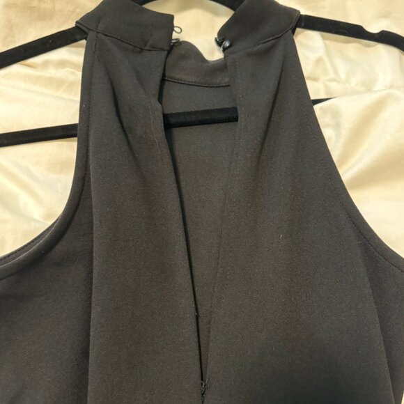 Francesca’s Jumpsuit Black and Olive Leopard Medium - Picture 4 of 6